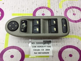 Comando de Vidros Frt / Esq Citroën  C5 de 2004 - Ref OEM :  96514299ZW